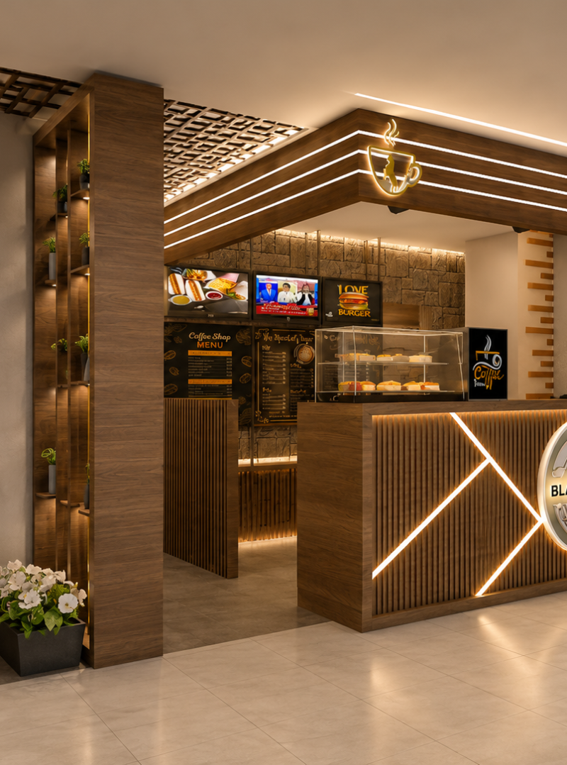 Cafe 3D Modeling and Rendering