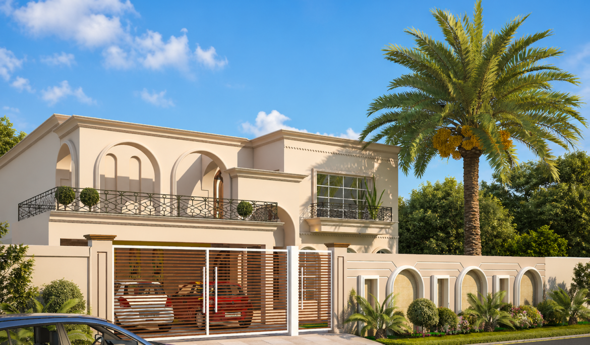 3D house design rendering in Multan by Studio3 — photorealistic exterior visualization