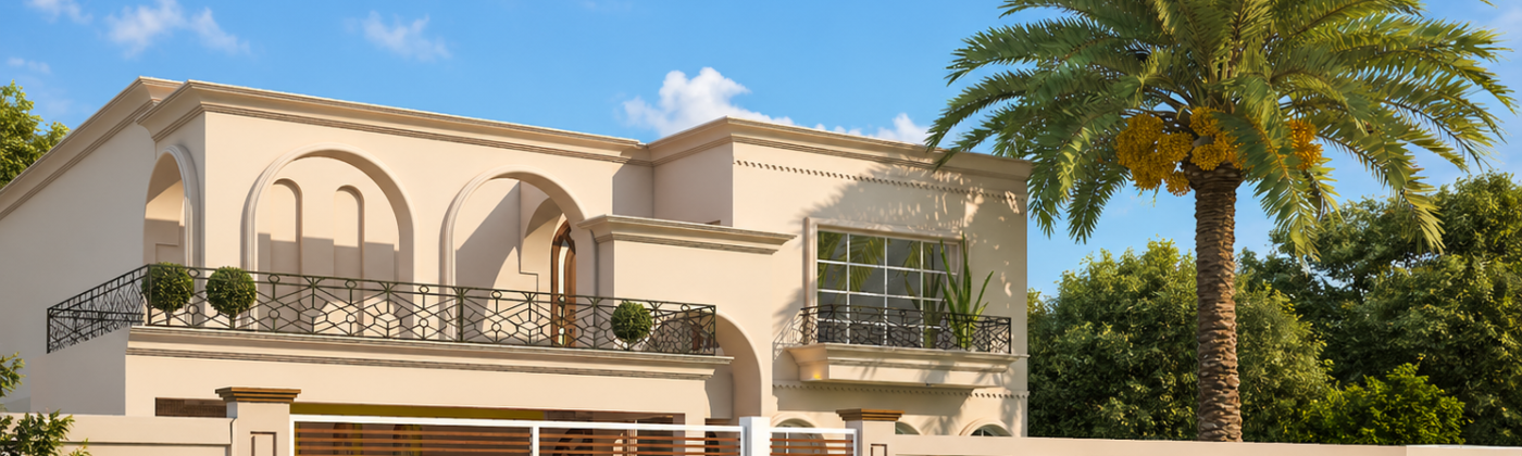 3D house design rendering in Multan by Studio3 — photorealistic exterior visualization