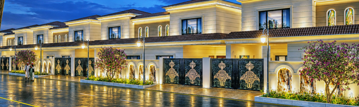 Photorealistic 3D architectural visualization of a luxury real estate development project in Saudi Arabia created by Studio3.pk