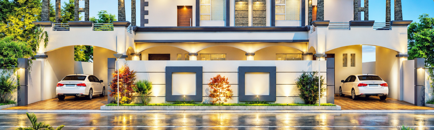 Home construction company in Multan – residential house under construction with modern design by Studio3
