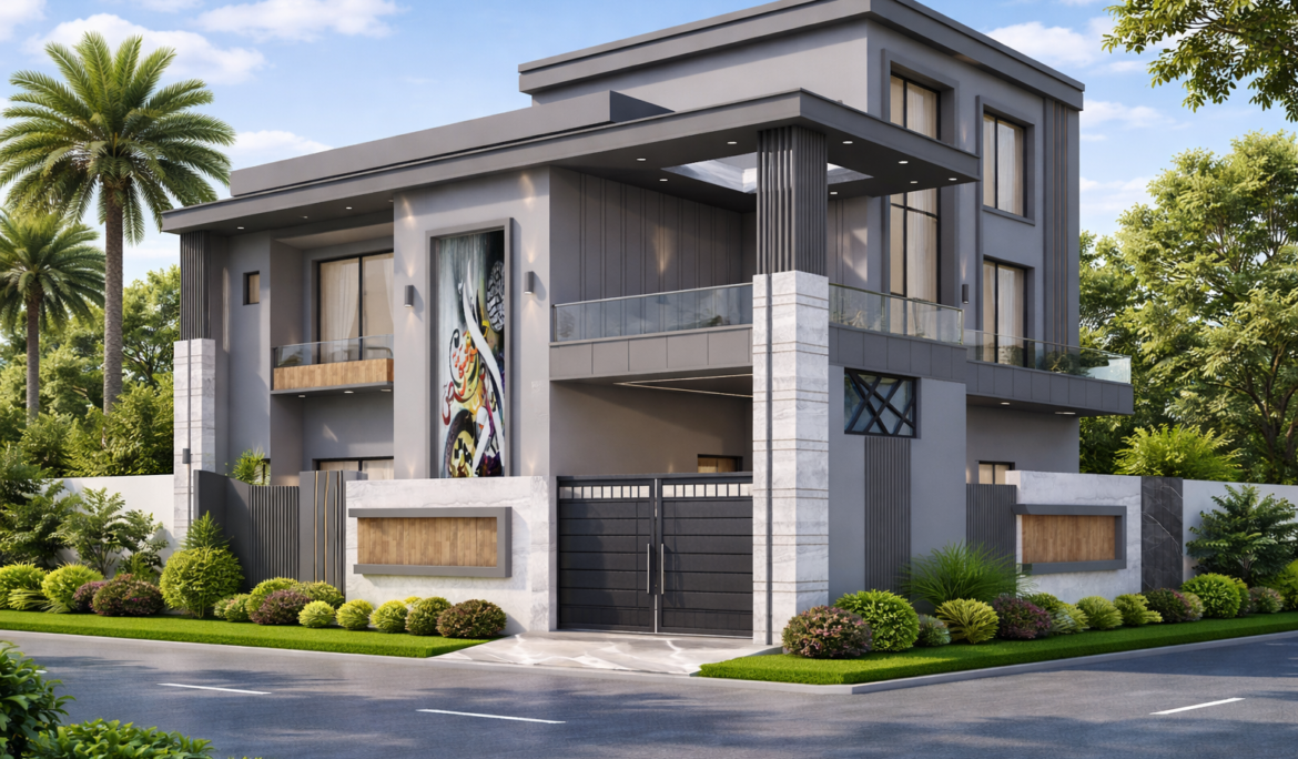 Best 3D architectural rendering services in Pakistan — photorealistic exterior visualization by Studio3