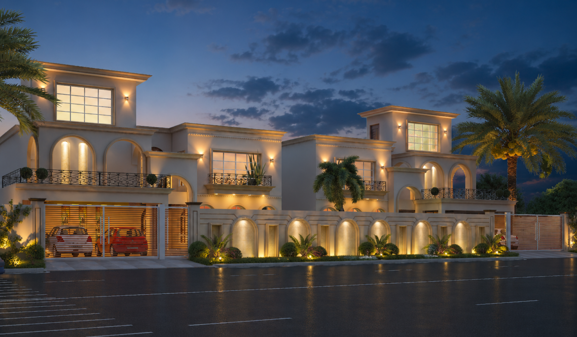 3D animation visualization of a modern real estate development in Pakistan created by Studio3