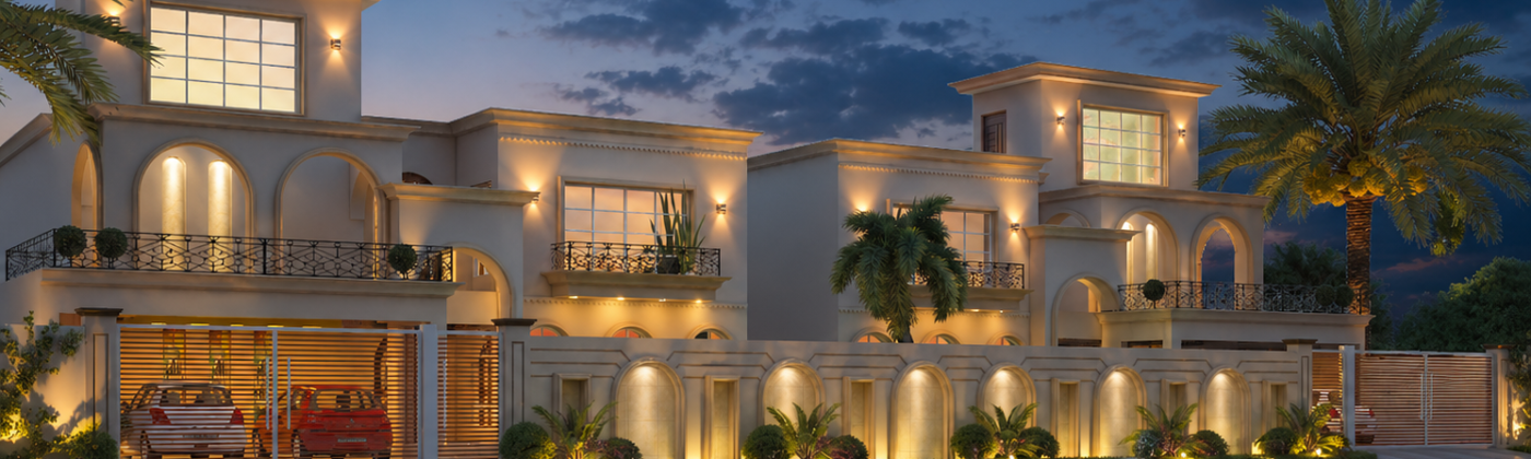 3D animation visualization of a modern real estate development in Pakistan created by Studio3