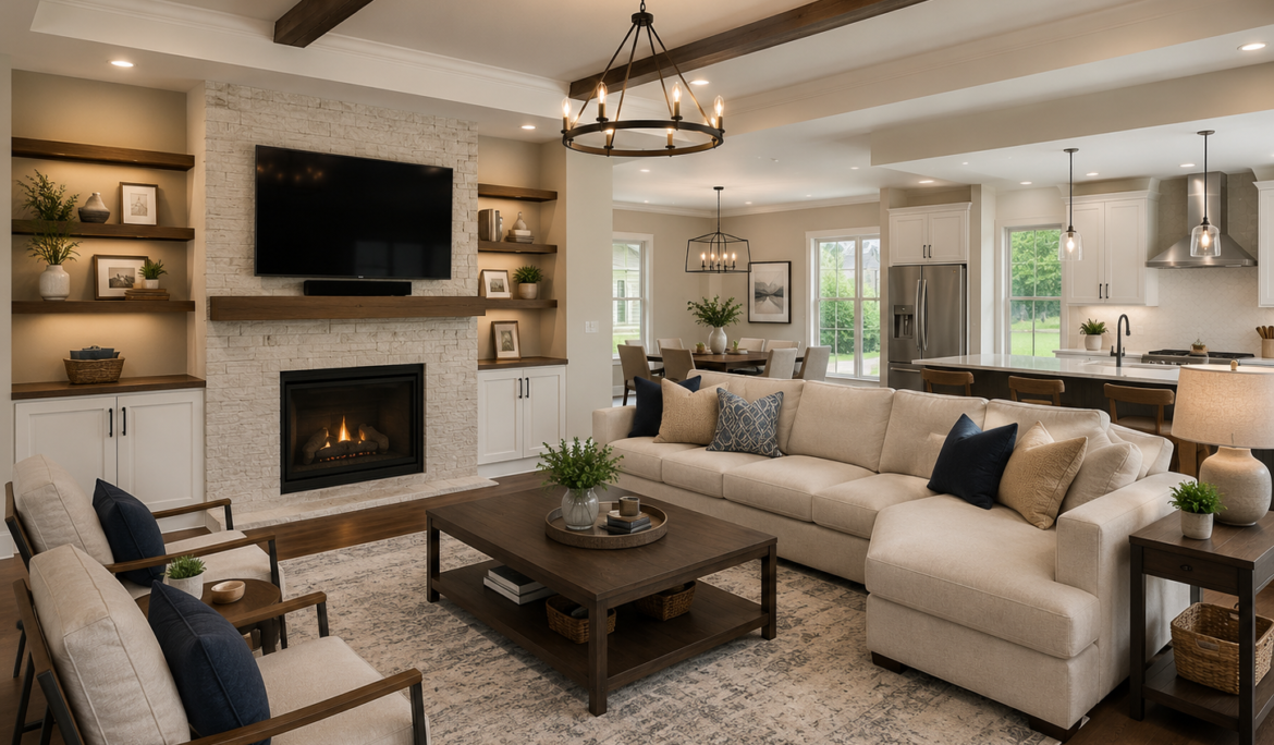 3D interior rendering services USA photorealistic living room design by Studio3