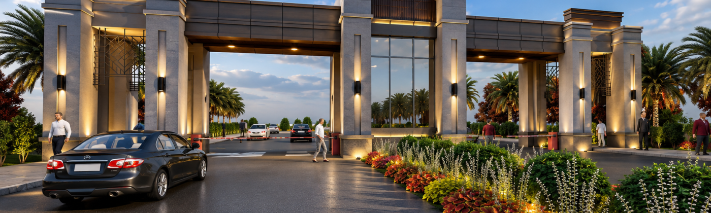 Architectural rendering of a modern Istanbul real estate development.
